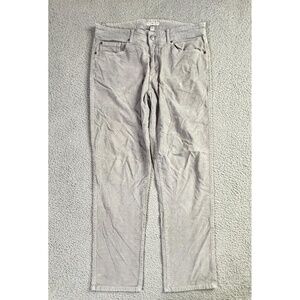 Peter Millar Corduroy Chino Pants Mens 34 Gray Straight Leg Casual Stretch Golf